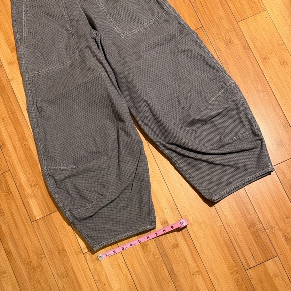 Oska Corduroy Barrel Leg Pants in Grey Check Size 0 - Picture 12 of 14